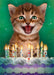 Peaceable Kingdom Realistic Cat Birthday Card 5 x 7 in