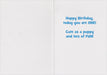 Age 1 Puppy Foil Birthday Card
