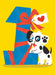 Age 1 Puppy Foil Birthday Card