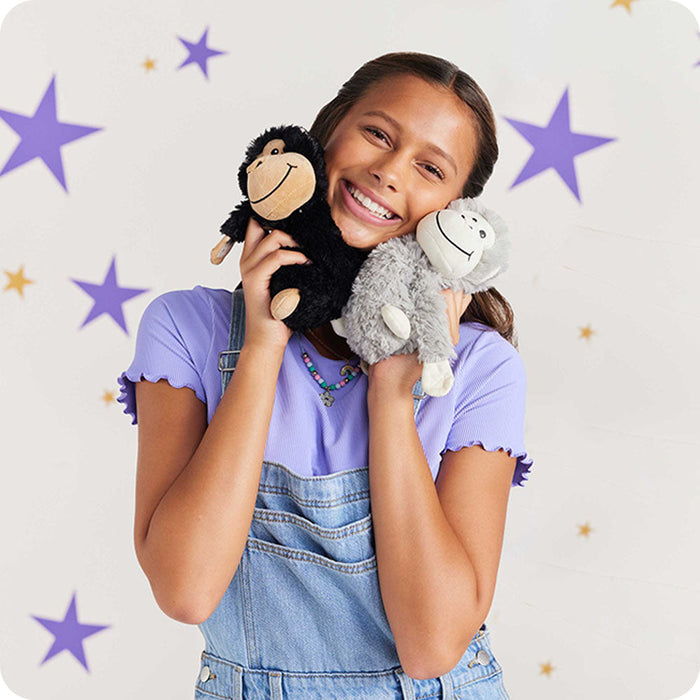 Warmies Monkey Hugs Microwavable Weighted Stuffed Animal Lavender Scented