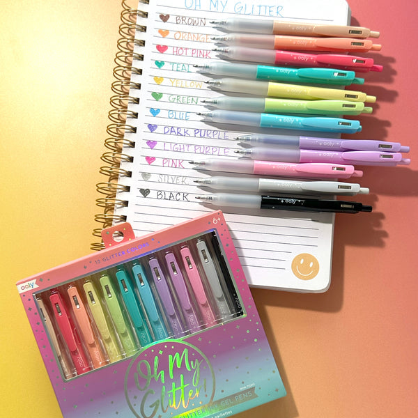 Oh My Glitter Gel Pens set of 12