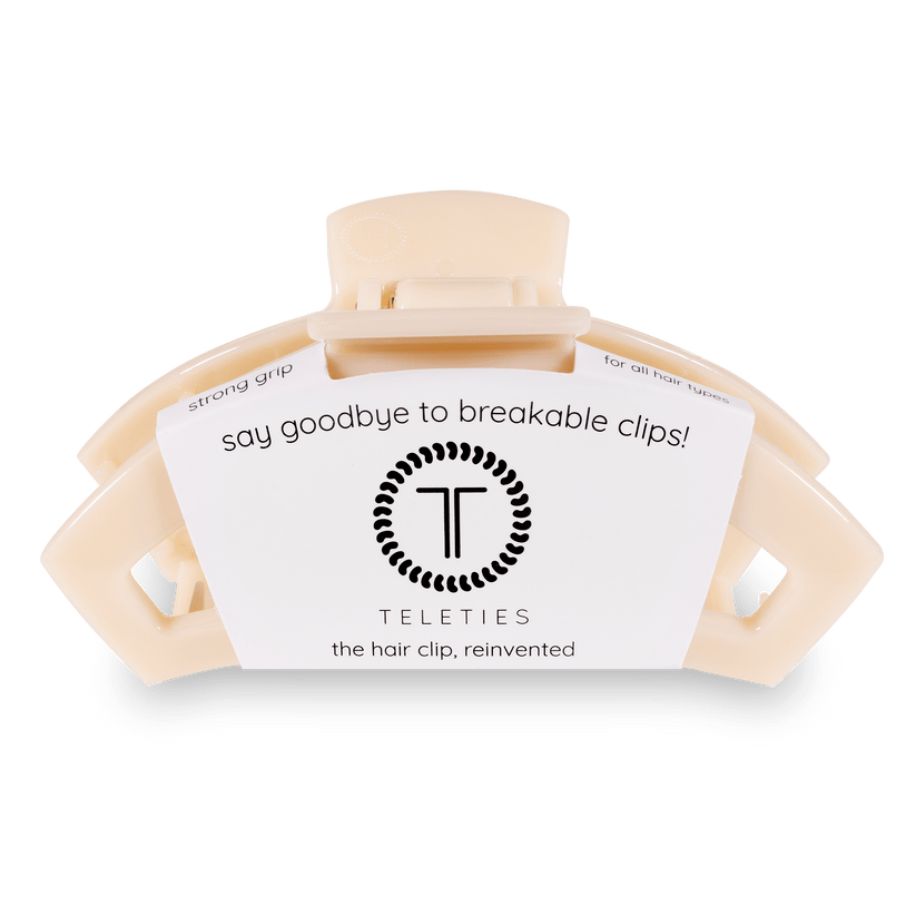 Open Almond Beige Medium Claw Hair Clip
