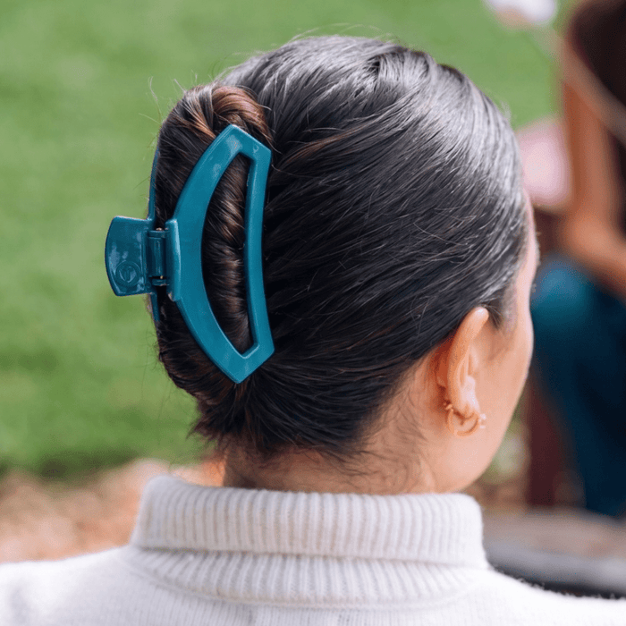 TELETIES Open Teal With It Large Hair Clip
