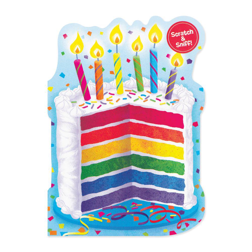 Birthday Card: Scratch & Sniff Cake