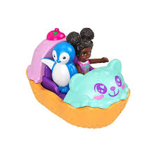 Pollyville Micro Doll with Car & Pet Playset