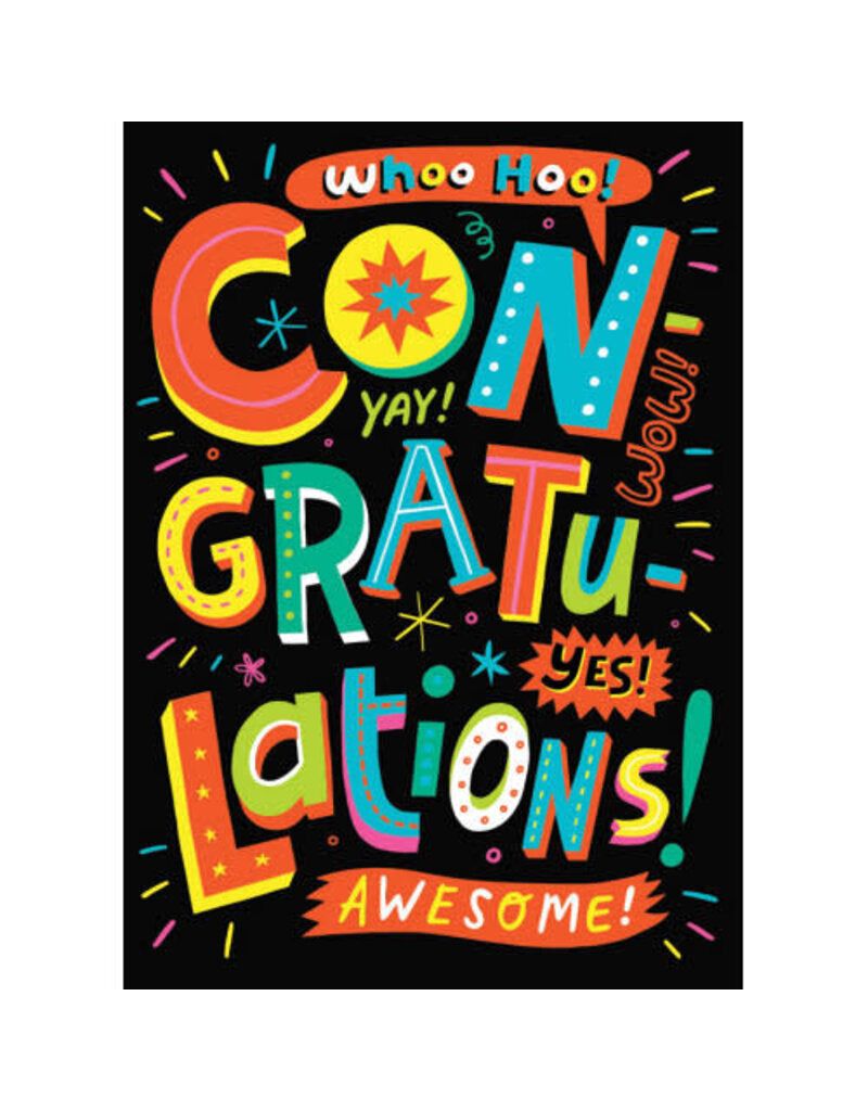 CONGRATULATIONS CARD NEON