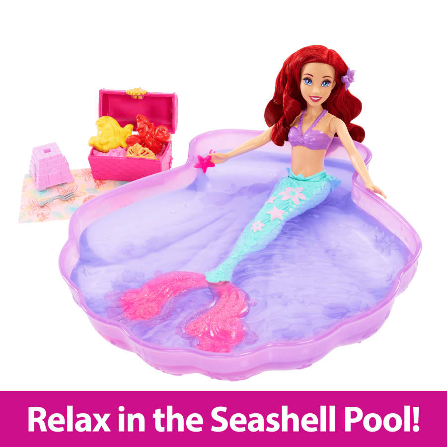 Disney Princess Ariel Doll & Pool Set With Moldable Sand, Inspired By Disney The Little Mermaid