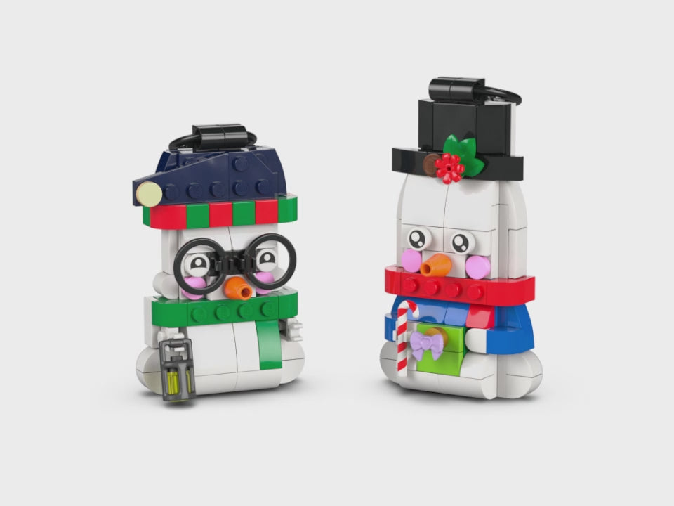 LEGO Snowman Ornaments Holiday Building Set 168 Pieces