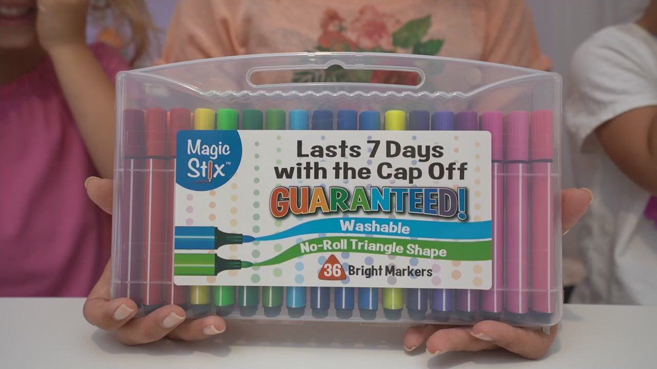The Pencil Grip Magic Stix Triangular Markers 24-Pack Set