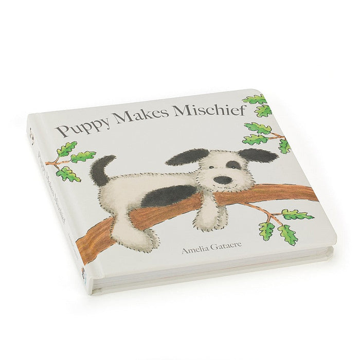 Puppy Makes Mischief Board Book JellyCat
