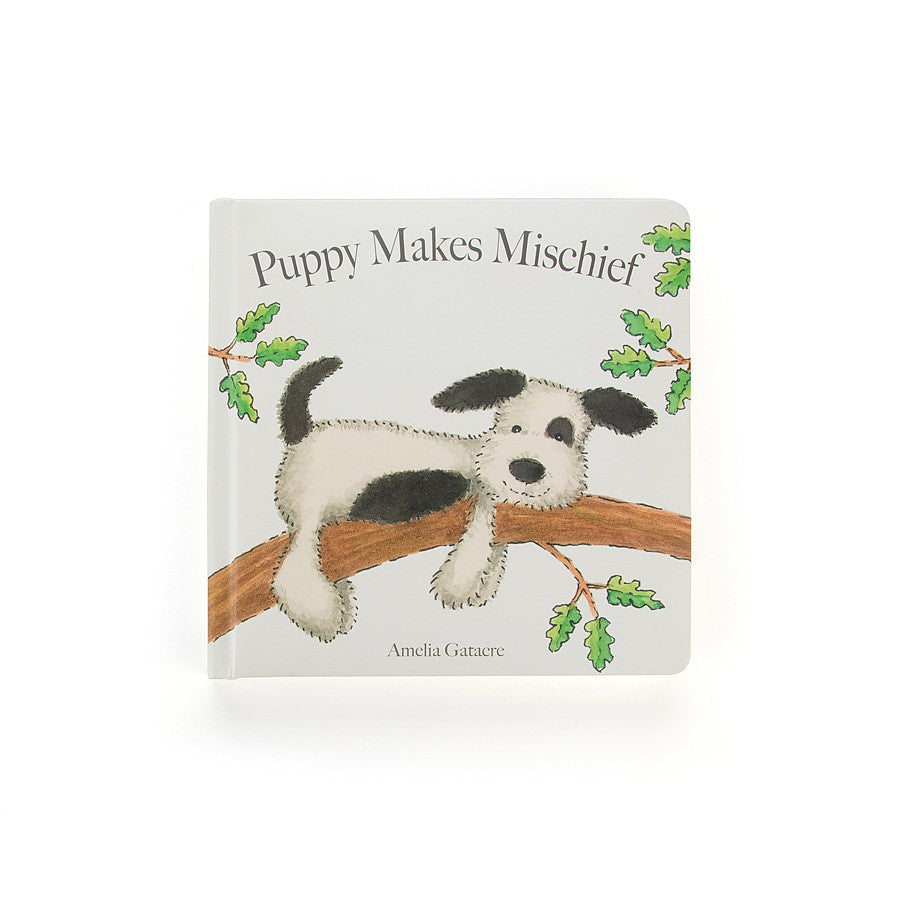Puppy Makes Mischief Board Book JellyCat