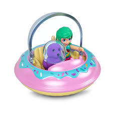 Pollyville Micro Doll with Car & Pet Playset