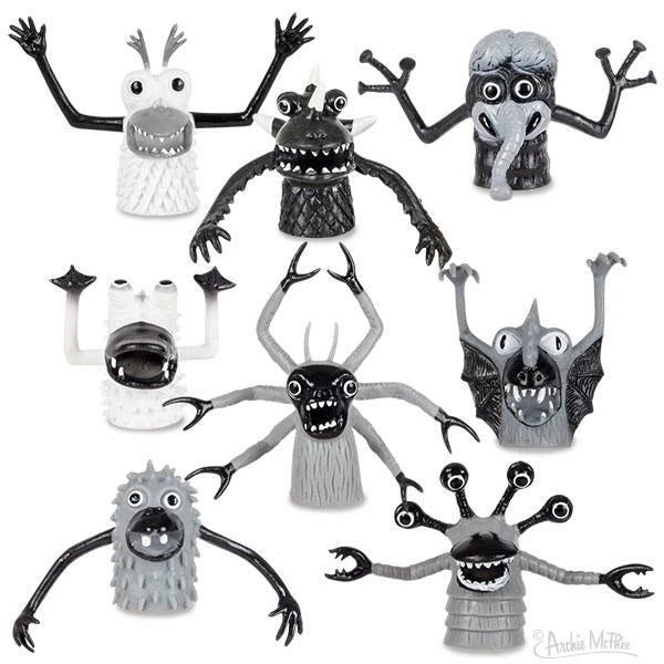 Black and White Monster Finger Puppets