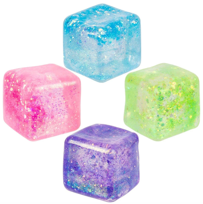 Toy Network 2-Inch Squeezy Sugar Cube Glitter Sensory Fidget