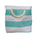 Striped Canvas Tote Green