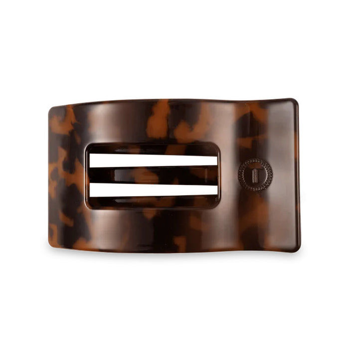 Teleties Small Flat Rectangle Hair Clip Tortoise