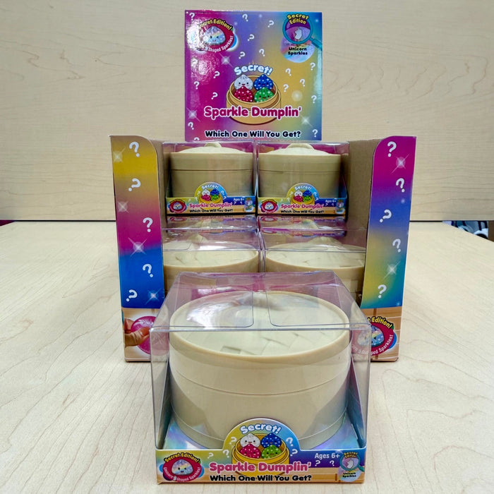 Secret Mystery Squishy SPARKLE Dumplin Shaped Glitter Fidget Toy