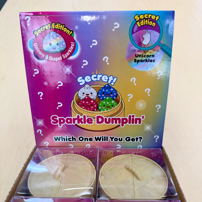 Secret Mystery Squishy SPARKLE Dumplin Shaped Glitter Fidget Toy